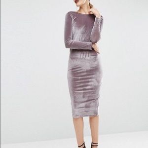ASOS High Neck, Open Back Velvet dress